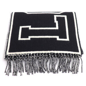 LOUIS VUITTON Louis Vuitton Echarpe City Loui Scarf Black M71317 Men's